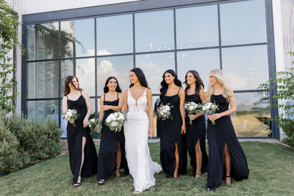 chic bridal party portrait
