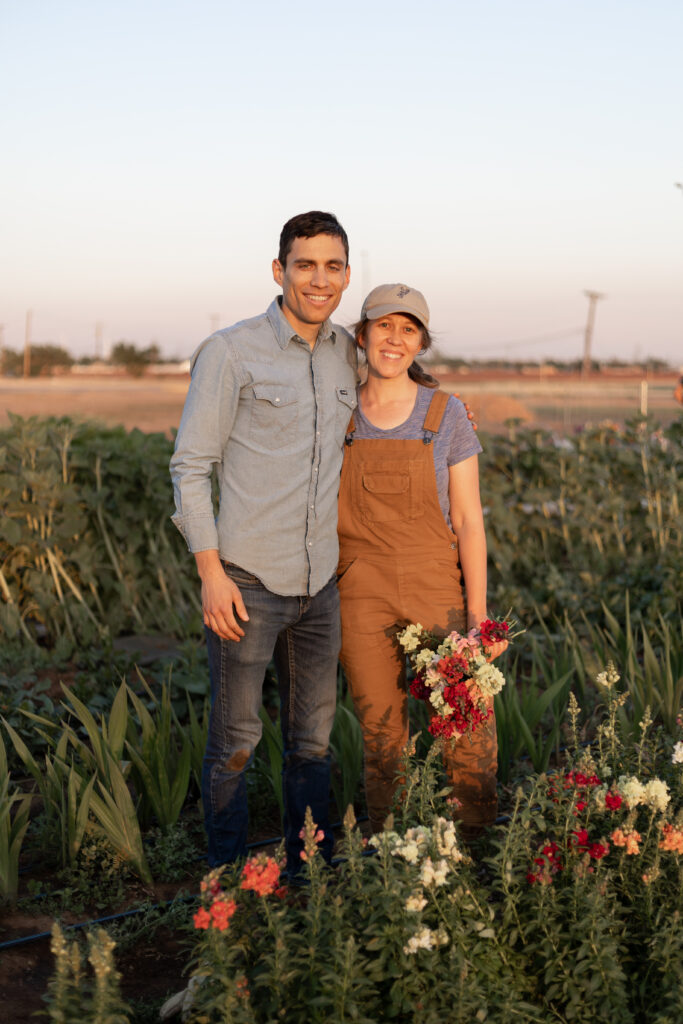 Farmers at college station flower farm